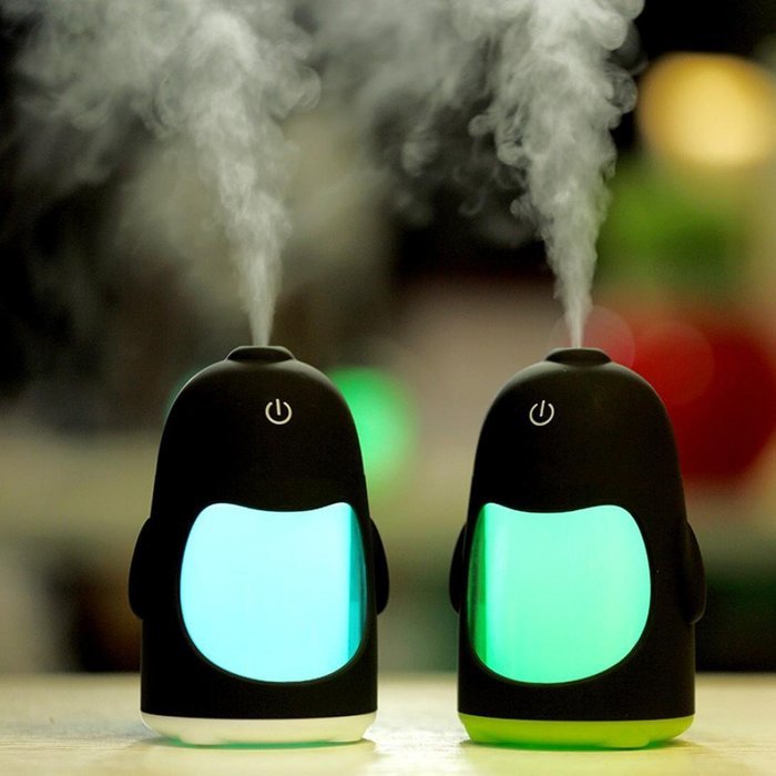 Muangan Portable Penguin Humidifier Mini Night Light USB Humidifier Air Purifier (Green) N5