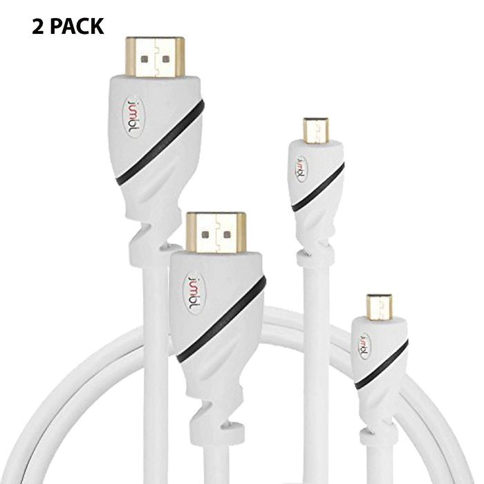 2 PACK High-Speed HDMI to HDMI type A-A (15 Feet) Cable Supports 3D & 4K Resolution, Ethernet, 1080P and Audio... N4