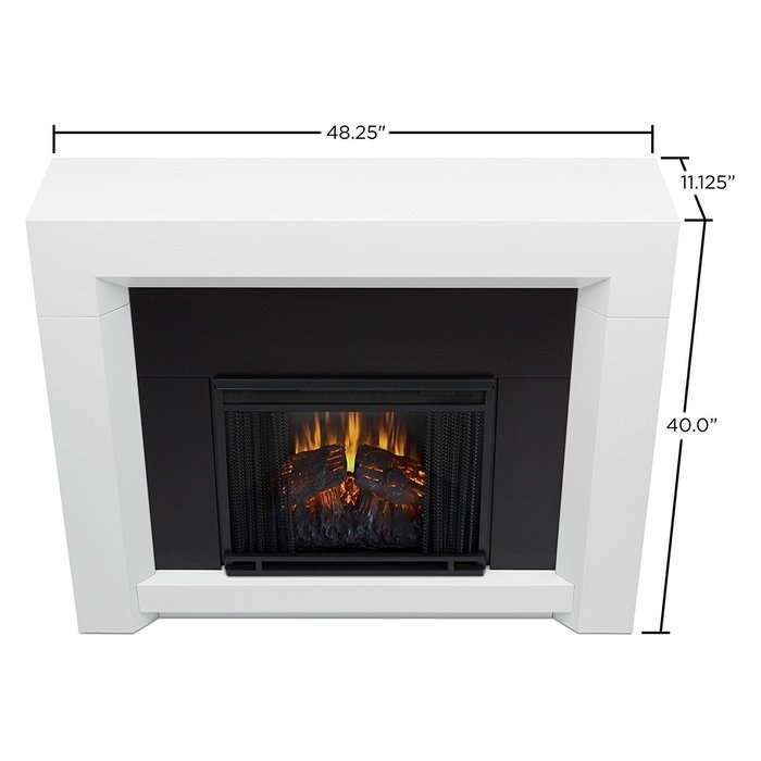 Real Flame 4001E-W 4001E Colton Electric Fireplace, Medium, White N6