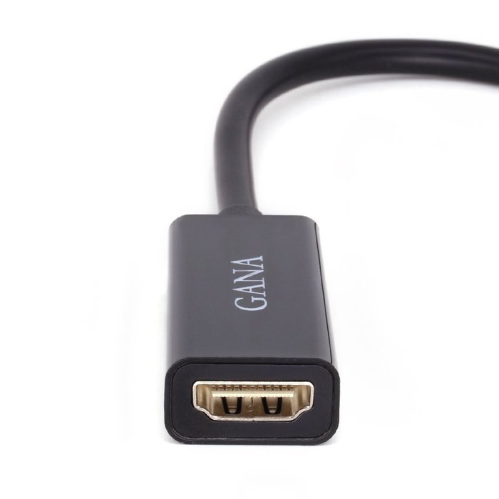 GANA Mini DisplayPort (DP) Male To Female Adapter Cable (Mini DP to HDMI 10ft Black) N4