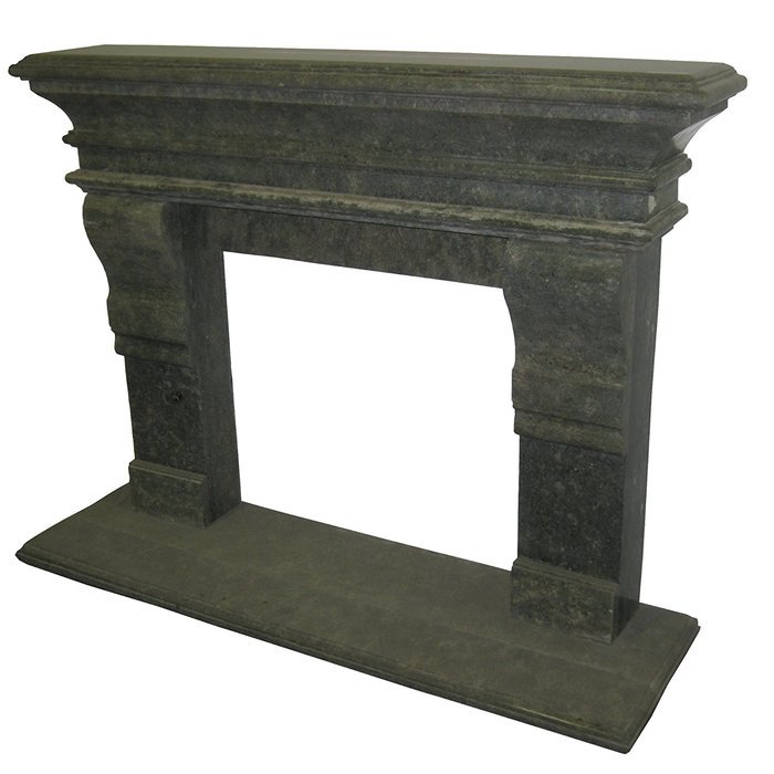 Gray Polished Marble Fireplace Surround FPS-10