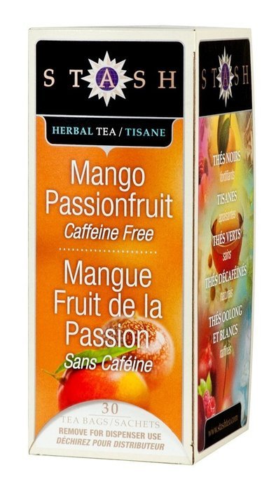 Stash Premium Mango Passionfruit Herbal Tea, Tea Bags, 30 Count Box N3