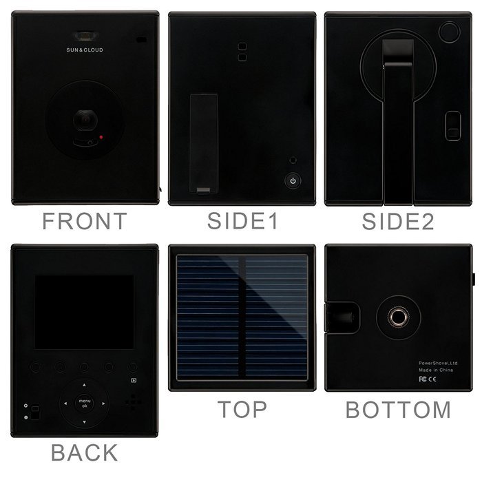 Superheadz: Sun&Cloud Self-Sunstainable Digital Camera - Black