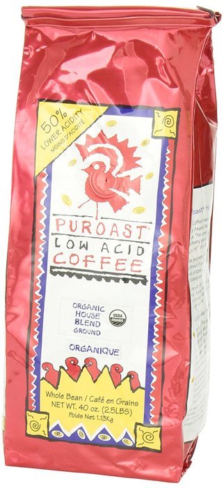 Puroast Low Acid Coffee Organic House Blend Drip Grind, 2.5 lb. N4