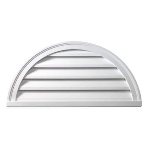 Fypon HRLV28X14 28W x 14H Half Round Decorative Louver by Fypon