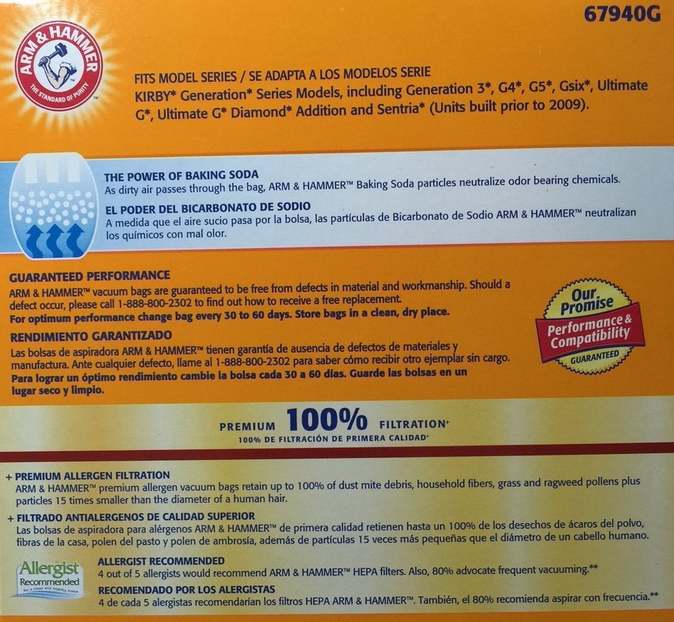 Arm & Hammer Kirby Premium Bag Package of 3 N2