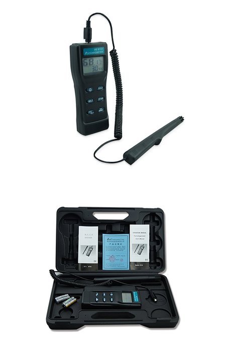 AZ 8723 Industrial Portable Precision Remote Probe Digital Temperature Humidity Meter with DP WB Temperature Measurement N6