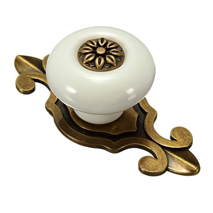 6 Pcs Rose Flower Shape 40 Mm Ceramic Pullhandle Kitchen Cabinet Cupboard Door Knob Drawer Box Bin Roller Shutter Cupboards Or Furniture Knobs Handle To Pull Handles KNOBS, Purple - View #12