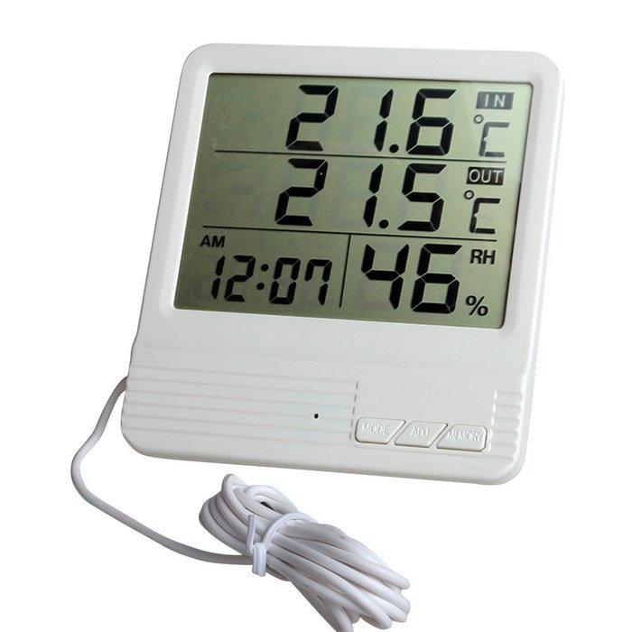 Cute Home Electronic Digital Large LCD Screen Standing/Hanging Type Household Indoor/Outdoor Ther mometer Humidimty... N4