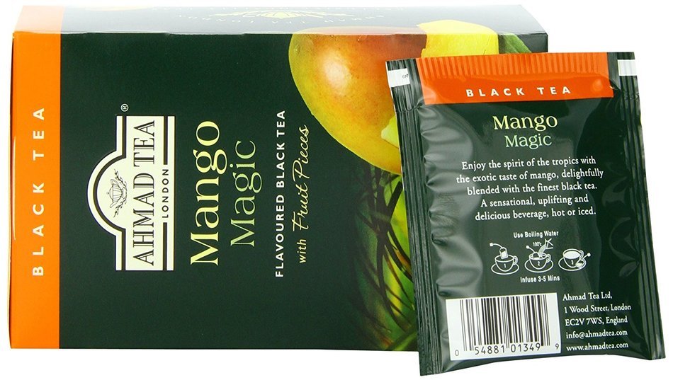 Ahmad Tea Mango Magic Black Tea, 20-Count Boxes (Pack of 6)