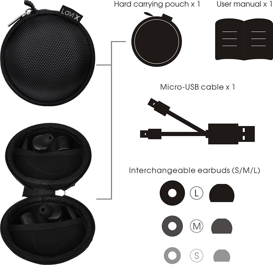 LUXA2 AD-HDP-PCLL-BK-00 Lavi L On-Ear Wireless Headphone, Black N6