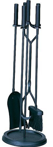Uniflame, F-1070, 5pc Black Wrought Iron Toolset with Simple Handles