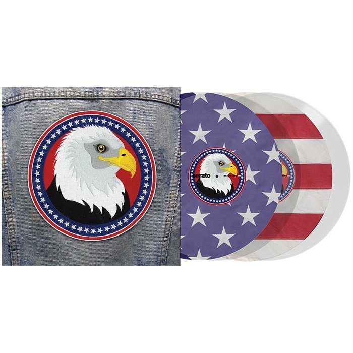 12'' Serato Control Vinyl 'USA' Clear + Slipmats (Pair)