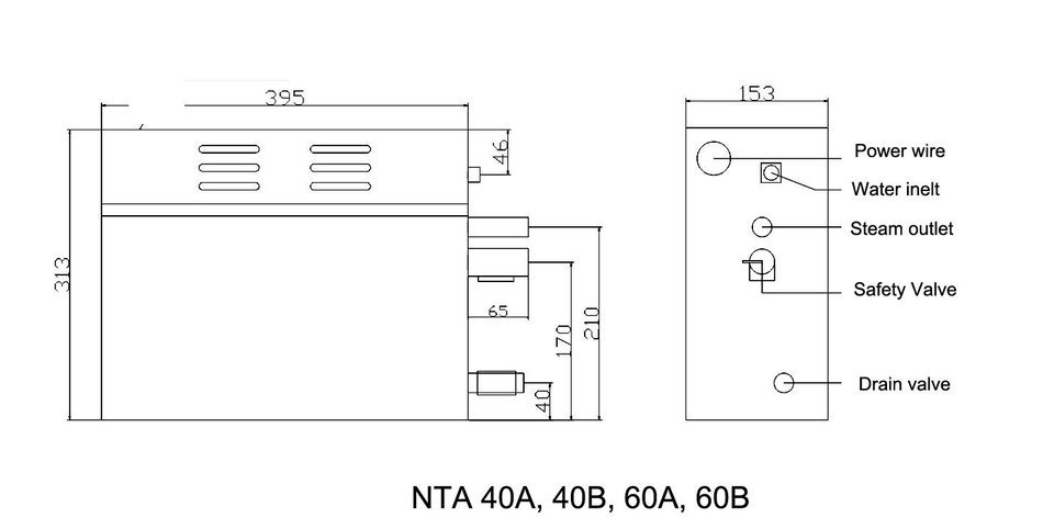 A-NTA60 6KW Steam Bath Generator