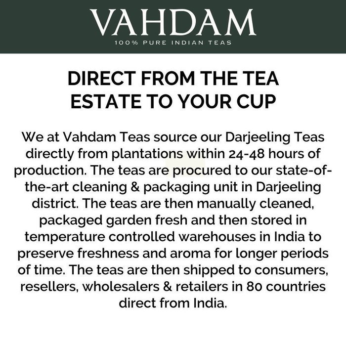 Organic Green Tea (225 Cups), Rich & Flavoury, Second Flush Black Tea, 100% Certified Pure & Unblended, Direct... N3