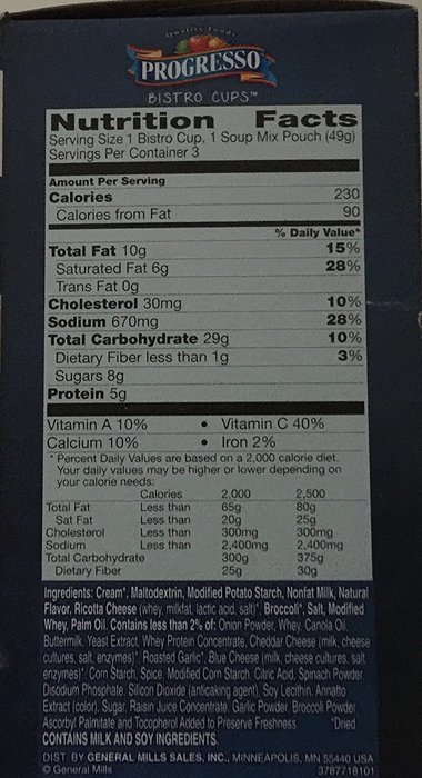 Keurig K Cup Hot Progresso Broccoli & Cheese Soup Mix N3