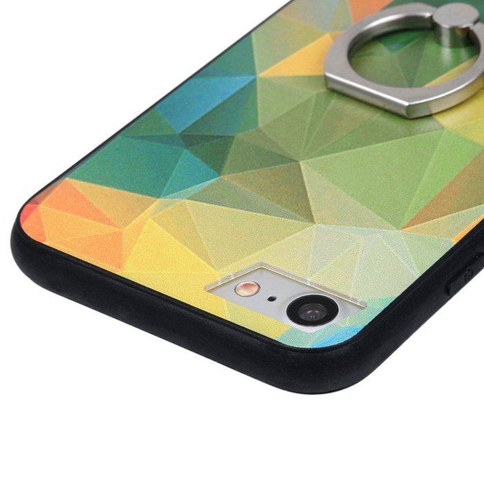 Badalink iPhone 7 Case (4.7") 360 Degree Rotating Ring Holder Kickstand Shockproof Soft TPU Rubber Bumper Frame...