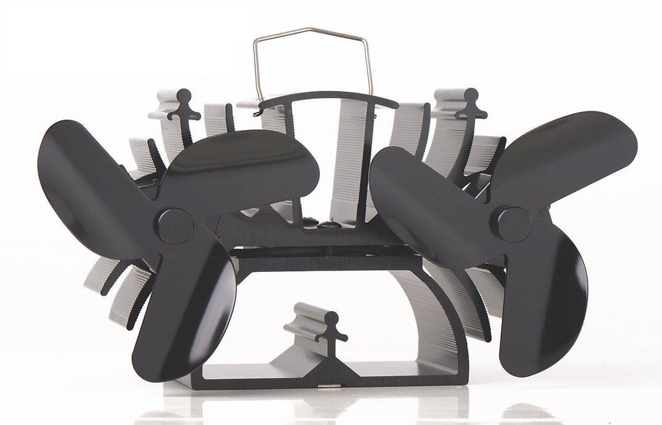 6 Blades&nbsp;Heat Powered Stove Fan increases 90% more warm air than 3-bladed,Specially Designed for Small Space Log... N2