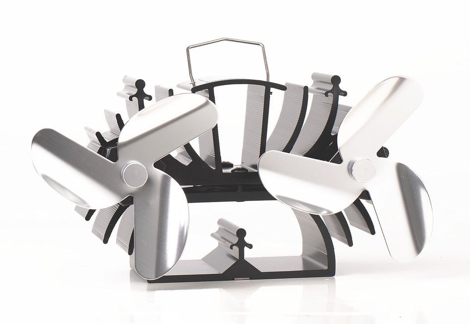 6 Blades&nbsp;Heat Powered Stove Fan increases 90% more warm air than 3-bladed,Specially Designed for Small Space Log... N3