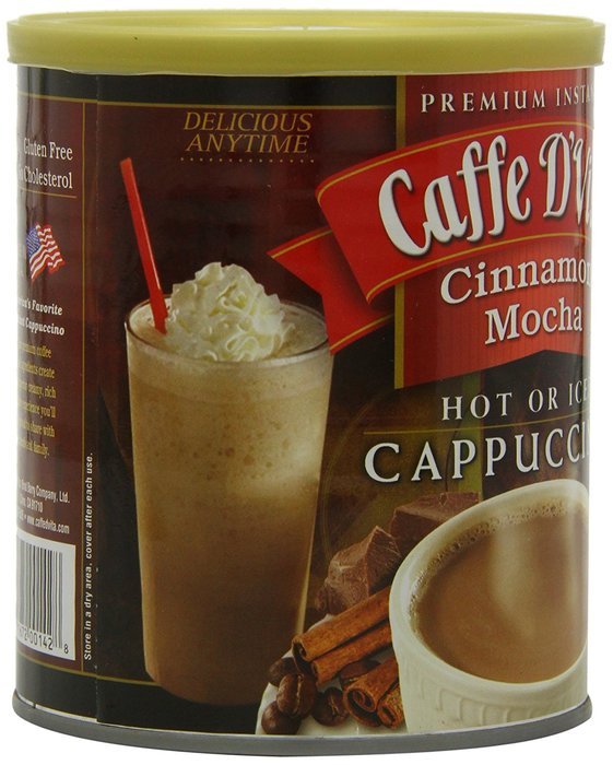 Caffe D'Vita Amaretto Instant Cappuccino, 16-Ounce Canisters (Pack of 6) N19