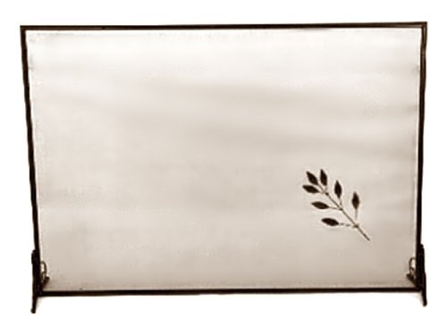 Big Screen Leaf Unique Metal Fireplace Screen