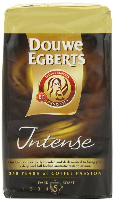 Douwe Egberts Intense - Real Coffee Dark Roast Ground Coffee, 250 Gram Packages, (Pack of 3) N4