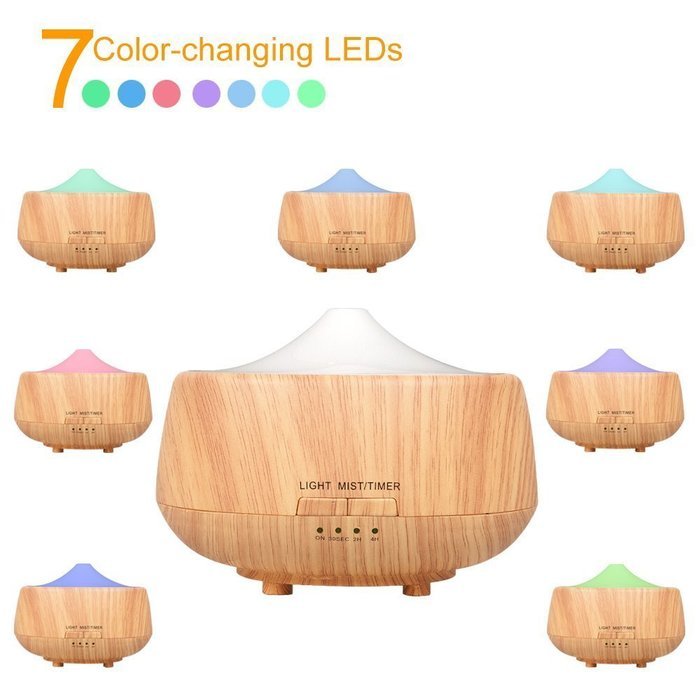 Top Home Dec 250ml Cool Mist Humidifier Ultrasonic Aroma Essential Oil Diffuser for Office Home Bedroom Living... N7