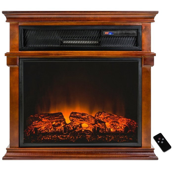 AKDY 29" Adjustable Setting Freestanding Tempered Glass Electric Fireplace Heater w/ Remote Control