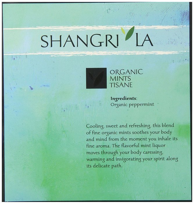 Shangri La Tea Company Organic Tea Sachet, Chamomile Mint, 15 Count N15