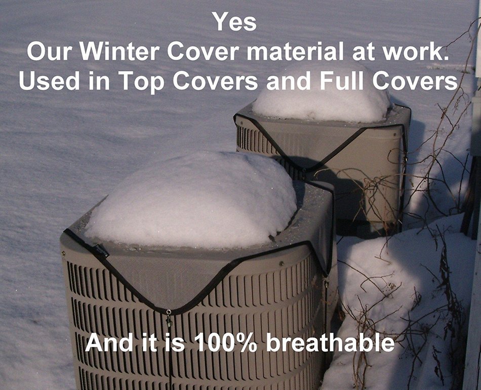 HeavyDuty Beathable Tight Mesh Winter AC Cover - 32X32 - Gray