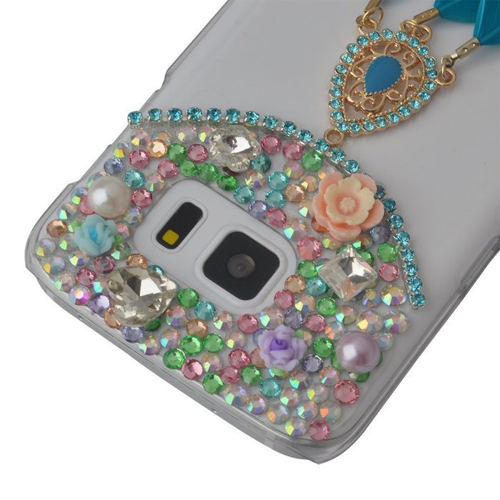 HTC Desire 626 Case,Yaheeda 3D Pearls Sparkle Plume Feather Chain Fashion Bling PC Hard Case for HTC Desire 626 N18