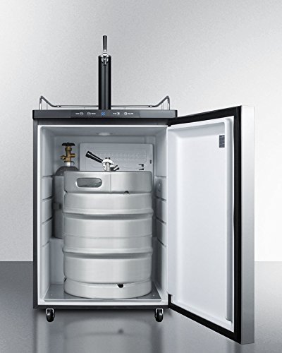 Summit SBC635MBISSHH 24" Built In Beer Dispenser with 5.6 cu. ft. Capacity Deep Chill Function Digital Thermostat...