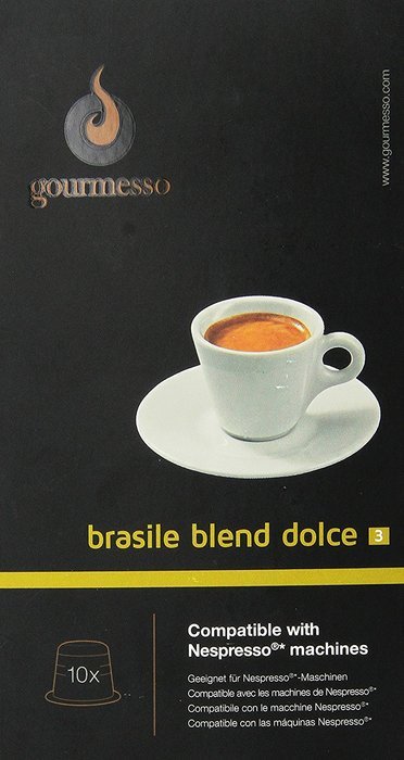 Gourmesso Brasile Blend Dolce - 10 Nespresso &reg; compatible coffee capsules - $0.49/pod N3