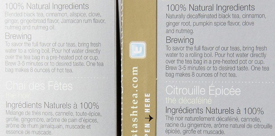 Stash Tea, Chai & Decaf Pumpkin Spice Holiday Twin Pack, 18 Tea Bags Each, N5