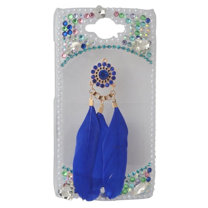 HTC Desire 626 Case,Yaheeda 3D Pearls Sparkle Plume Feather Chain Fashion Bling PC Hard Case for HTC Desire 626 N30
