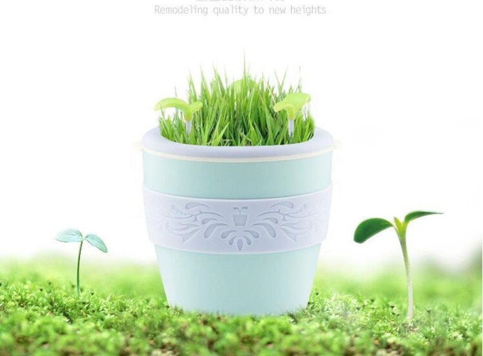 MOEBULB 235ml -Anion Ultrasonic Flower Pot Humidifier，Air Purifier, USB Powered with Auto On/Off For Home, Office... N2