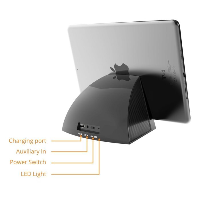 Satechi iFit-2 Portable Rechargeable Speaker Stand for Smartphones & Tablets: iPad Mini, Air, 3, iPhone 6 Plus... N3