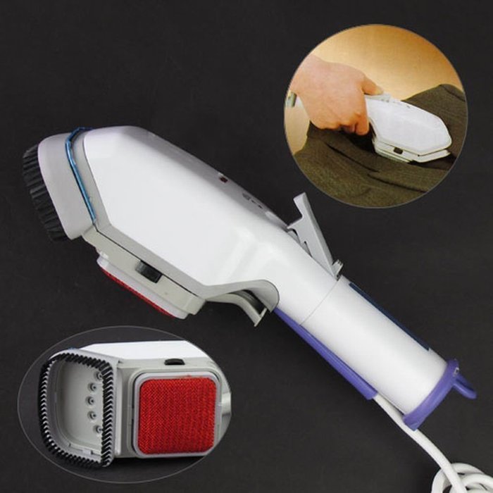 Portable Electric Hand-held Steam Brush with Travel-ready Pouch, 650-watt, White N2