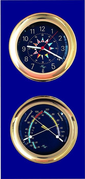 Blue Flag 5.85 Windlass Gift Set presented in a Leather Finish Felt Lined Gift Box with Clock and Comfort Meter N3