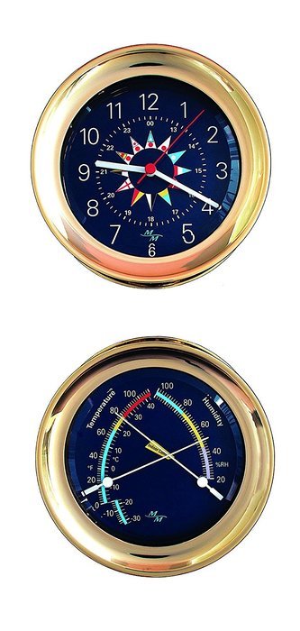 Blue Flag 5.85 Windlass Gift Set presented in a Leather Finish Felt Lined Gift Box with Clock and Comfort Meter N6