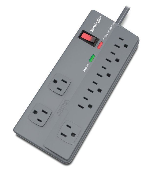 Kensington K38214NA Guardian Standard Power Strip, 125V, 6 Outlet 4-Foot Power Cord N4