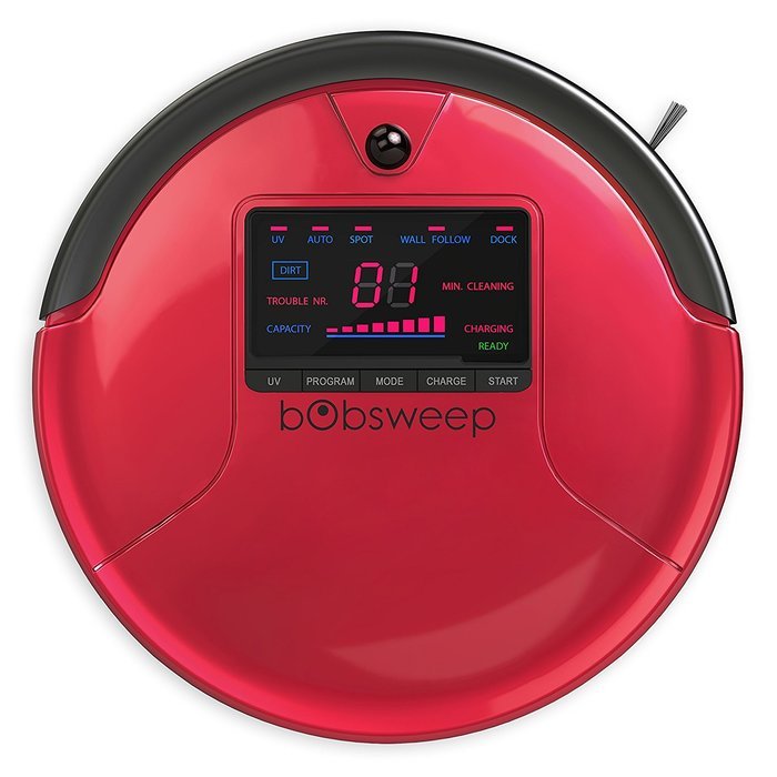 bObsweep PetHair Robotic Vacuum Cleaner and Mop, Rouge