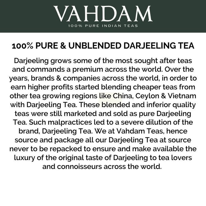 Organic Green Tea (225 Cups), Rich & Flavoury, Second Flush Black Tea, 100% Certified Pure & Unblended, Direct... N4