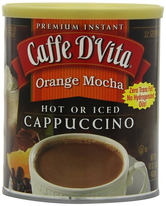 Caffe D'Vita Amaretto Instant Cappuccino, 16-Ounce Canisters (Pack of 6) N35
