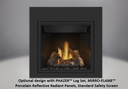 Napoleon HD35NTSB High Definition 35 Direct Vent Gas Fireplace Up to 25 000 BTUs with Heat Resistant Glass Door...