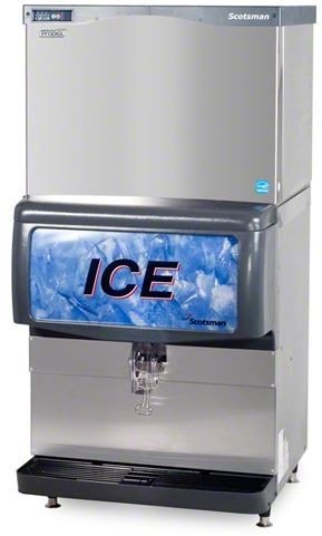 Scotsman C0630SR-32_ID200B_KBT44 684 Lb Remote-Cooled Small Cube Ice Machine w/ Ice Dispenser