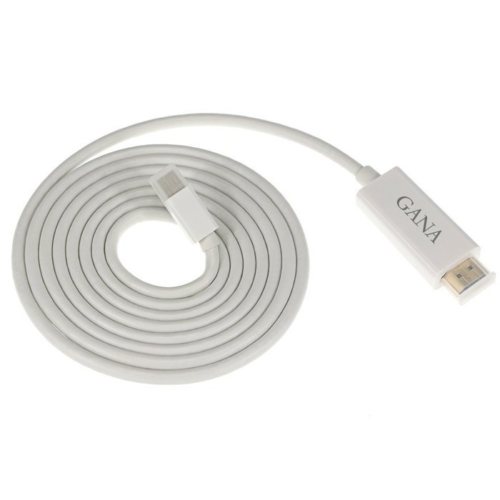 GANA Mini DisplayPort (DP) Male To Female Adapter Cable (Mini DP to HDMI 10ft Black) N6