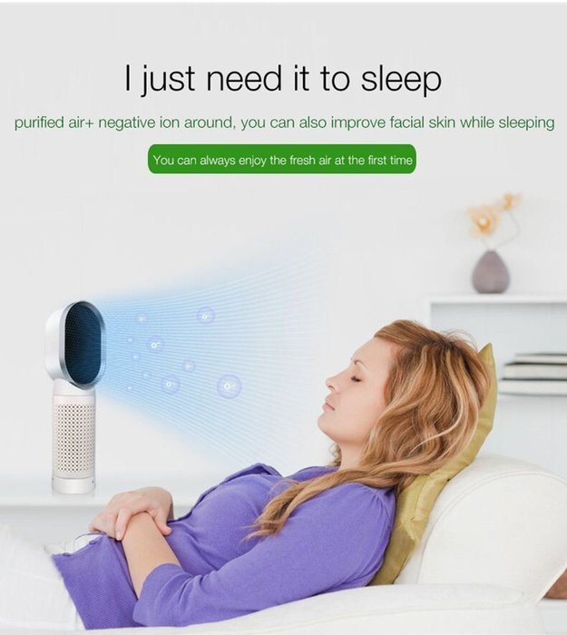 Air Purifier Allergies Remover True HEPA Anion Activated Carbon Filter and Odor Reduction N5