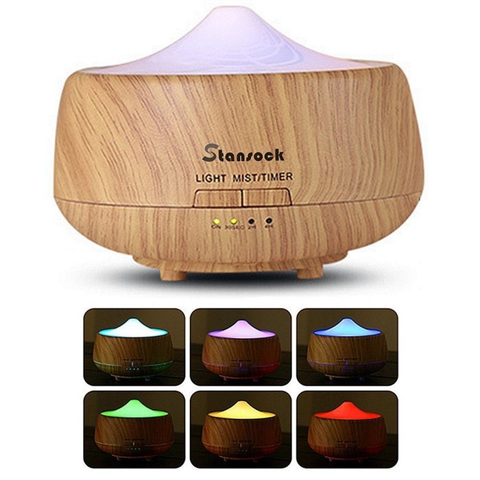 Aromatherapy Humidifier,Stansock Night Light Humidifier 250ml Essential Oil Diffuser Ultrasonic Cool Mist Whisper-Quite... N4