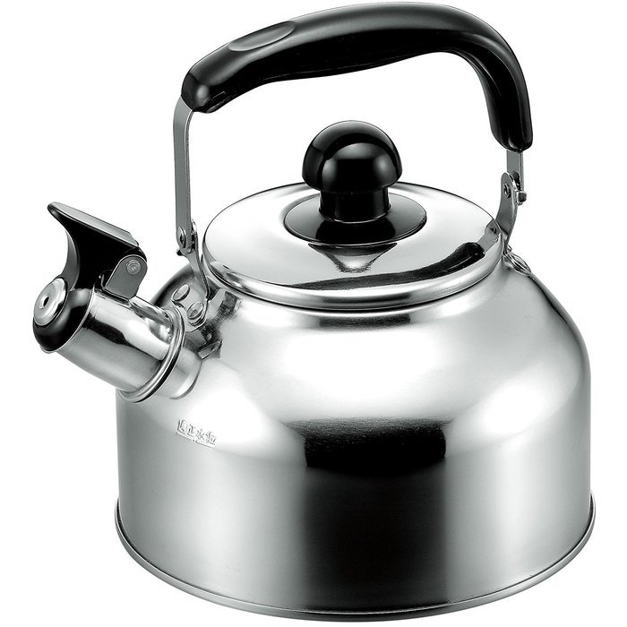 18-8 Stainless Steel Lid Wide Whistling Kettle 2.7L（japan import）